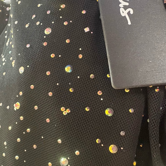 Lulus A-Lister Black Rhinestone Bustier Maxi Dress XL NWT - Picture 6 of 7